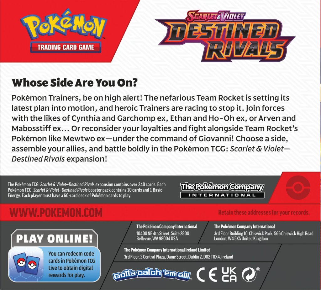 Pokémon TCG: Scarlet & Violet Destined Rivals Booster Box