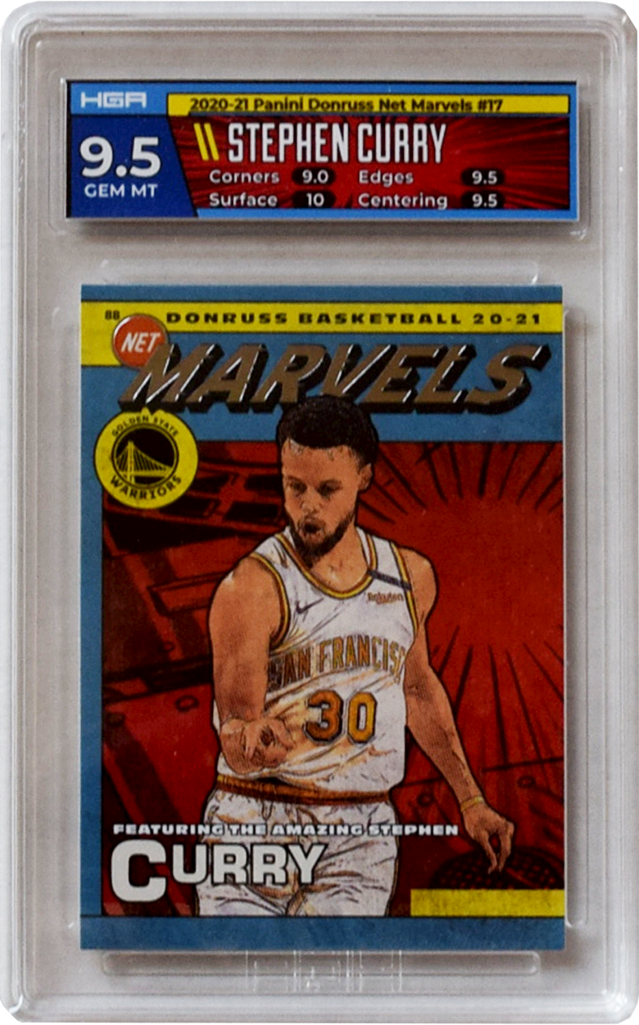2020-21 パニーニ ドンラス ネット マーベルズ | #17 ステフィン・カリー HGA 9.5 ジェムミント