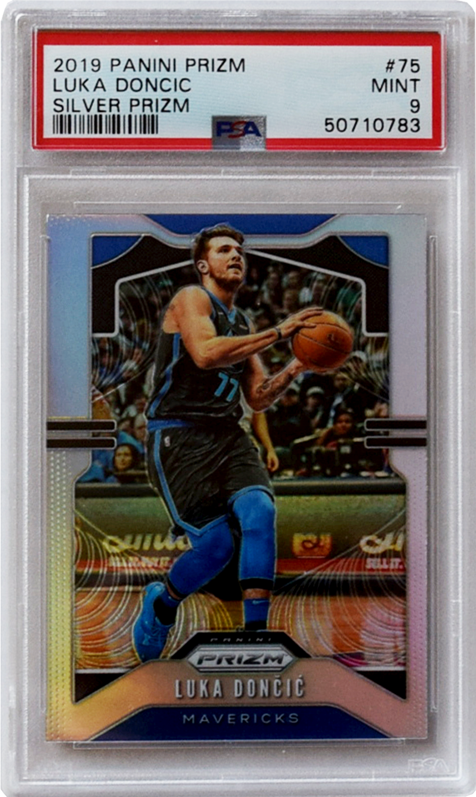 2019 Panini Prizm | Hadiah Perak | #75 Luka Doncic PSA 9 Pudina
