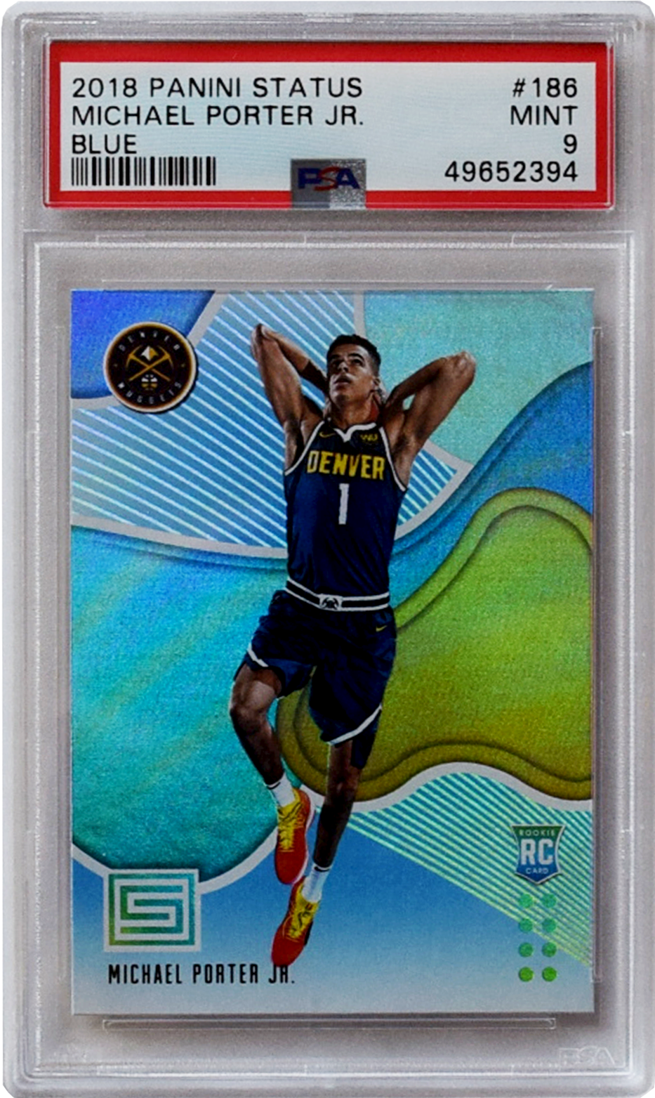 2018 パニーニのステータス |ブルー | #186 マイケル・ポーター・ジュニア PSA 9 ミント