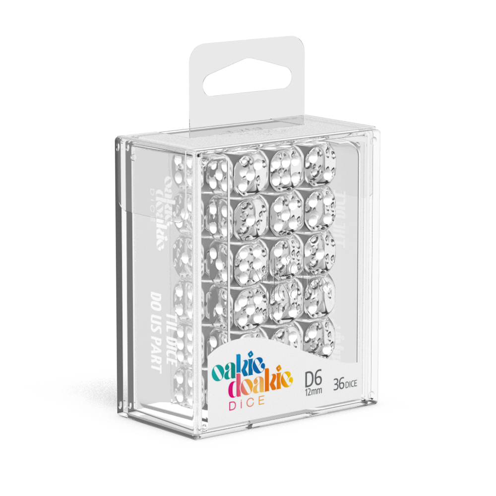 Dadu Oakie Doakie D6 12 mm Lutsinar - Jelas (36)