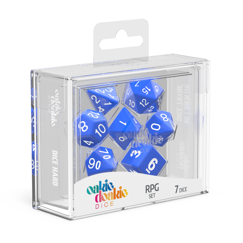 Oakie Doakie Dice RPG Set Solid - Biru (7)