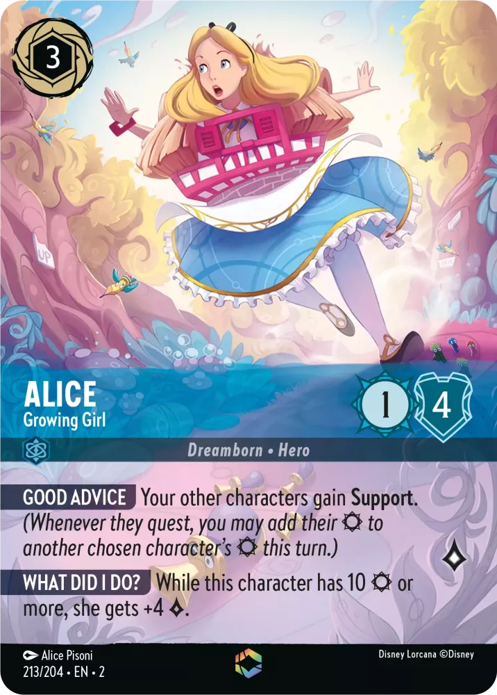 Alice - Growing Girl (Alternate Art) (213/204) -  Rise of the Floodborn (Holo)