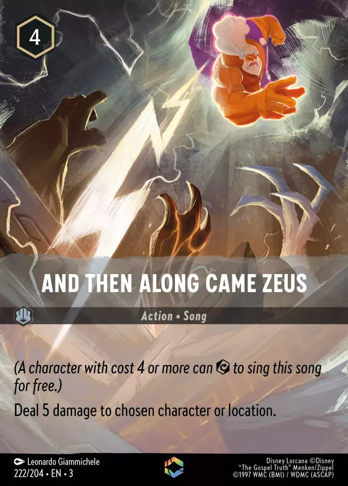 And Then Along Came Zeus (Alternate Art) (222/204) -  Into the Inklands (Holo)