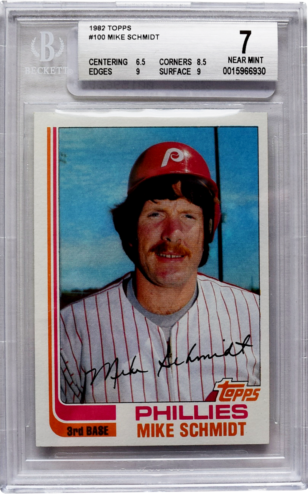 1982 Topps - #100 Mike Schmidt BGS 7 NEAR MINT