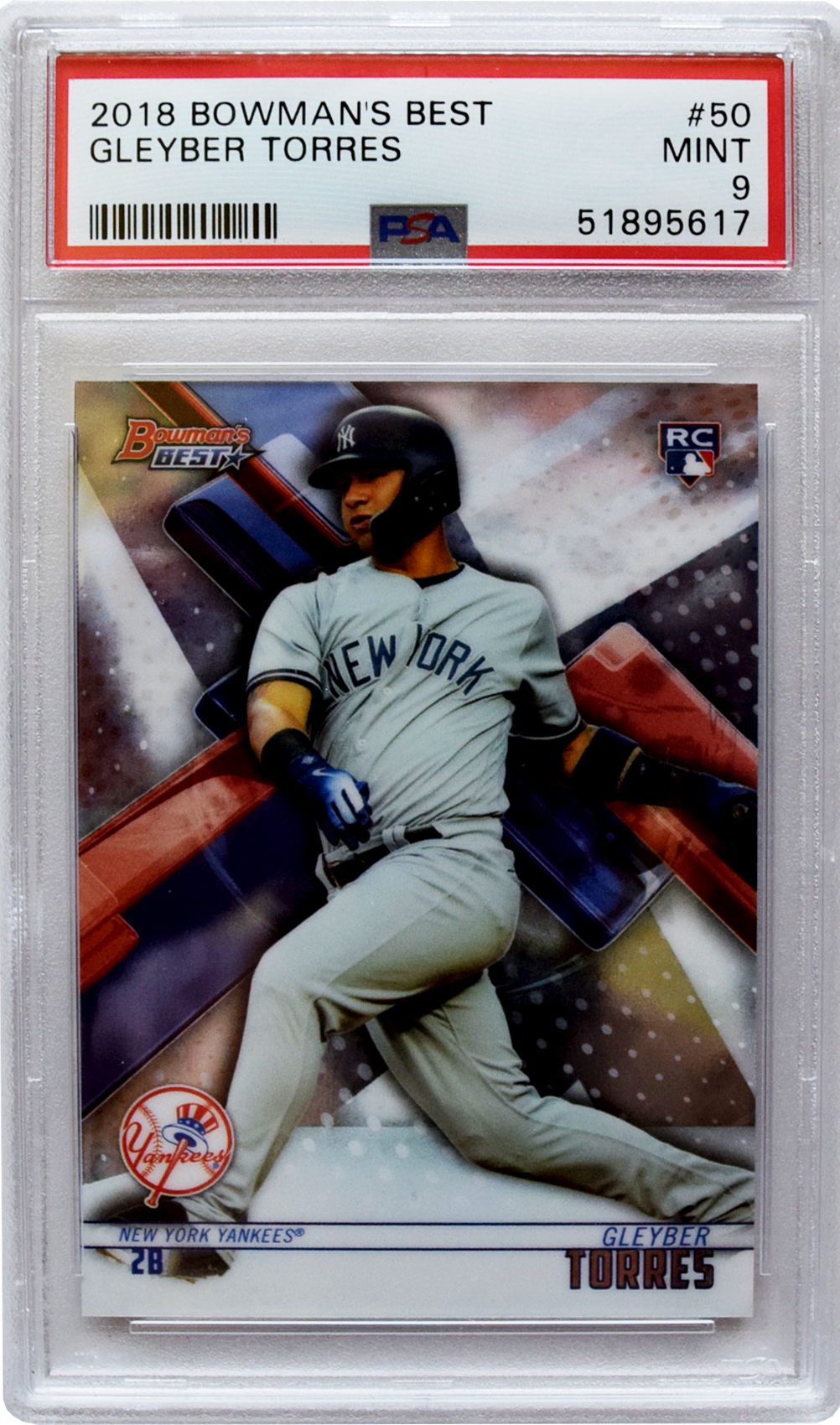 2018 Bowman's Best - #50 Gleyber Torres PSA 9 MINT