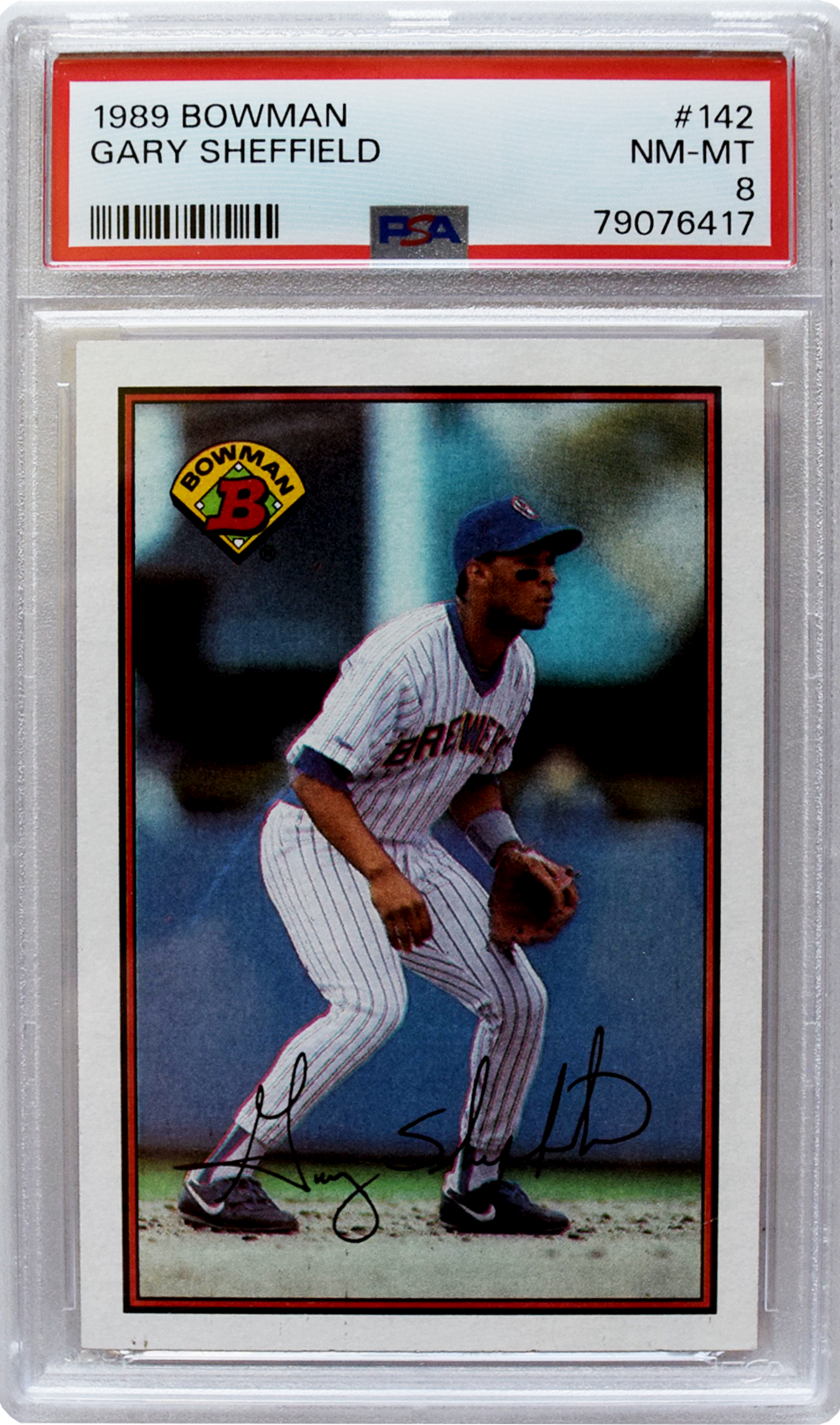 1989 Bowman - #142 Gary Sheffield PSA 8 NM-MT