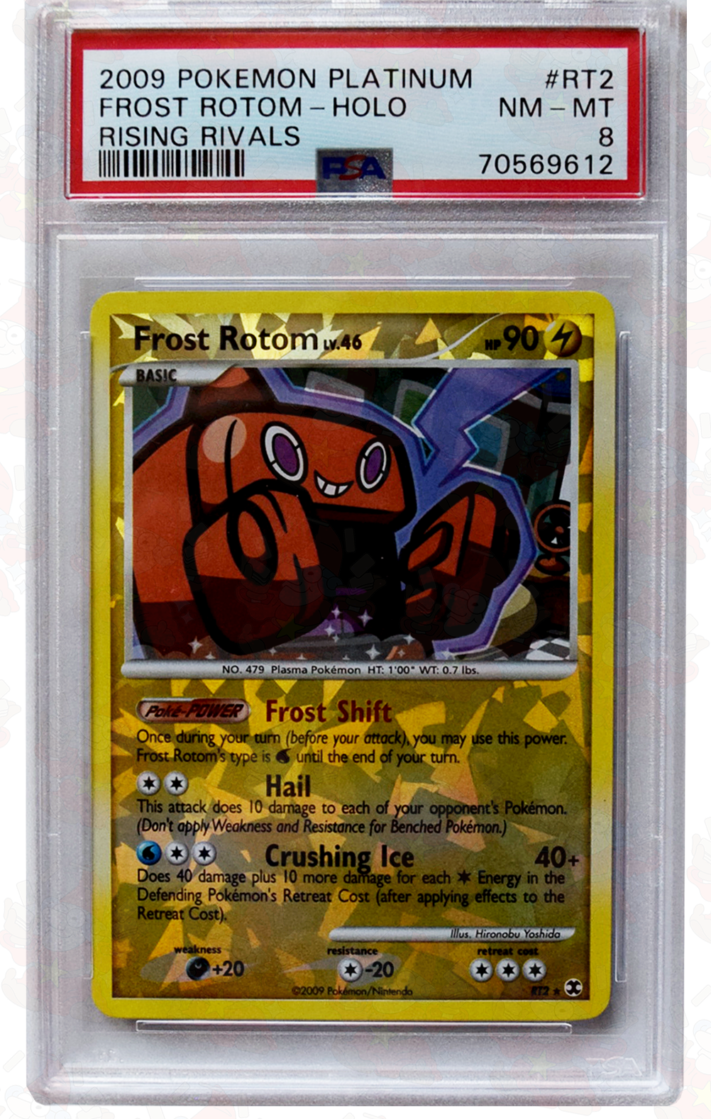 2009 Pokemon Platinum - Frost Rotom (#RT2) - Holo - Rising Rivals - PSA 8 NM - MT
