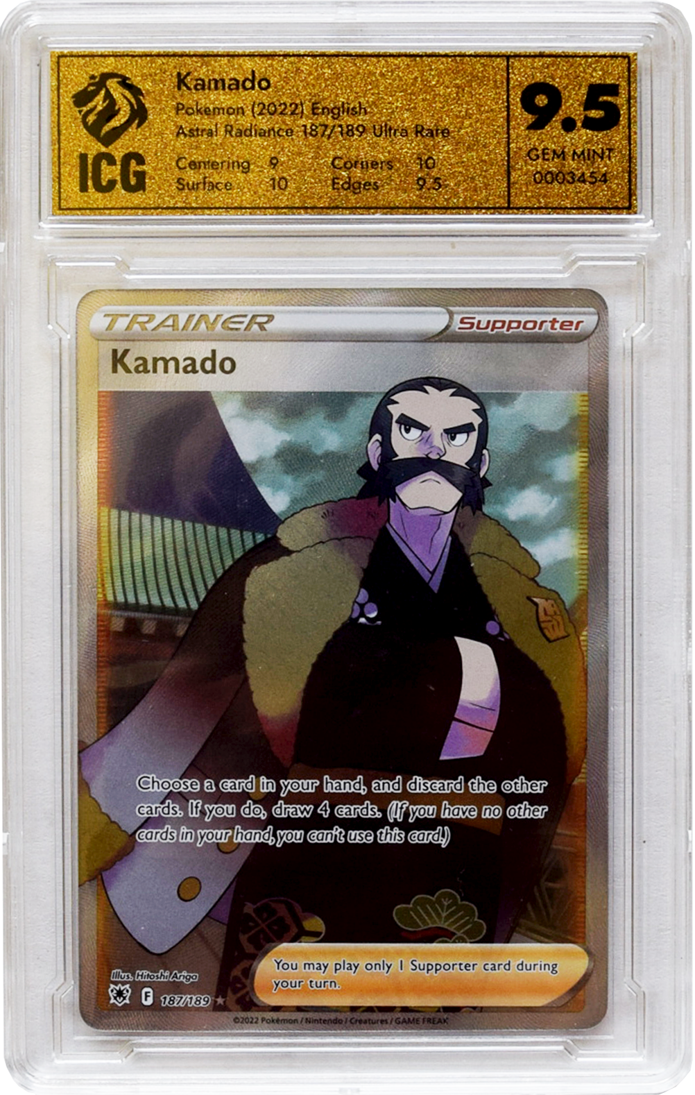 2022 Pokemon Astral Radiance - Kamado (#187) - Holo - ICG 9.5 GM-MT