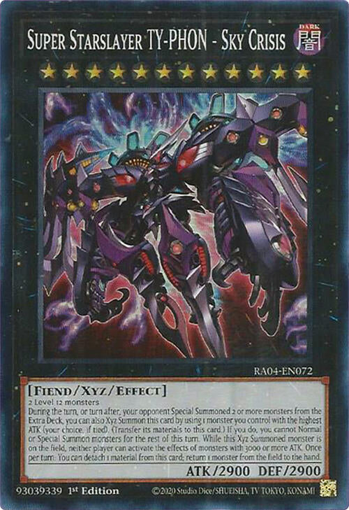 Super Starslayer TY PHON Sky Crisis RA04 EN072 Super Rare Fabled Super Starslayer TY PHON Sky Crisis RA04 EN072 Super Rare Fabled