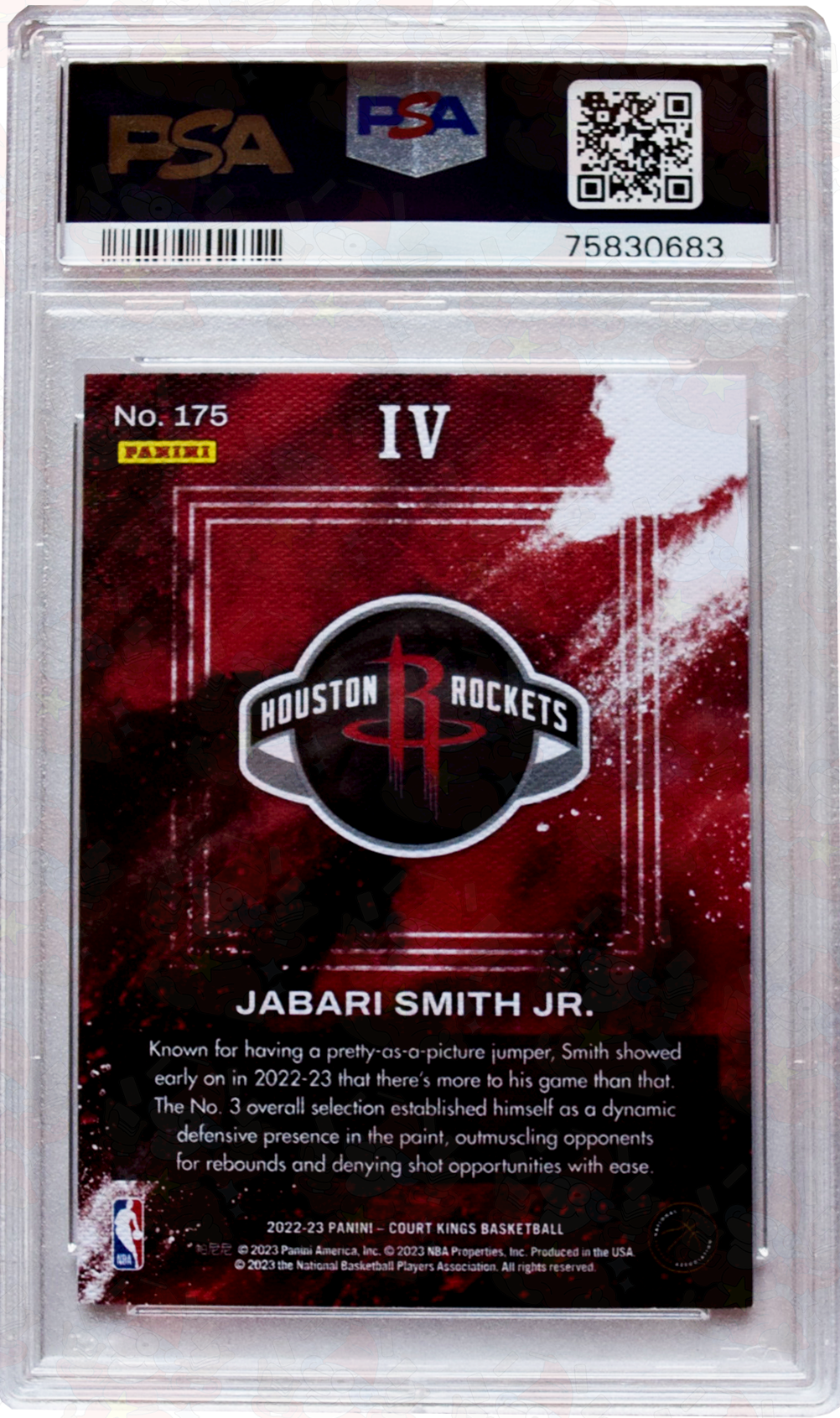 2022 - Court Kings - #175 Jabari Smith Jr. PSA 9 Mint