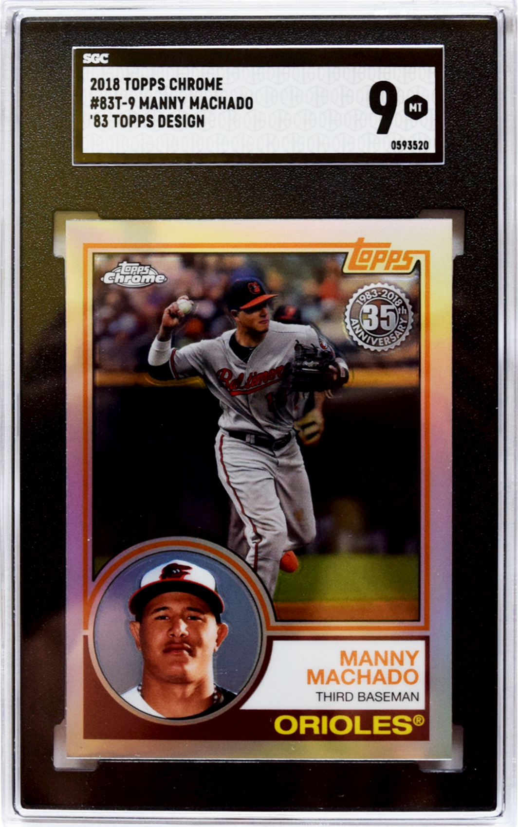 2018 トップス クローム | '83トップスデザイン | #83T-9 マニー・マチャド SGC 9 MT
