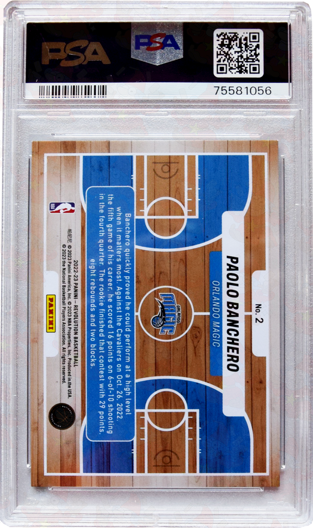 2022 Revolution - Prime Time Performers - #2 Paolo Banchero PSA 9 Mint