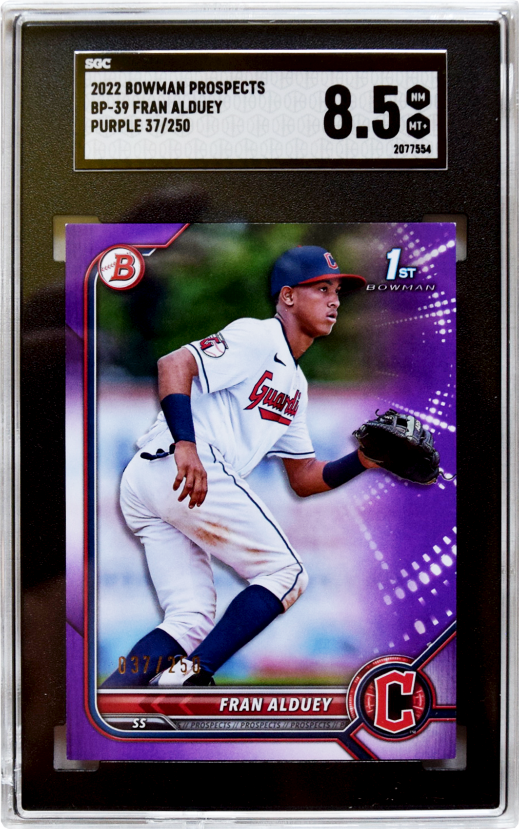 2022 Bowman - Prospects - #BP-39 Fran Alduey Purple /250 SGC 9 MT