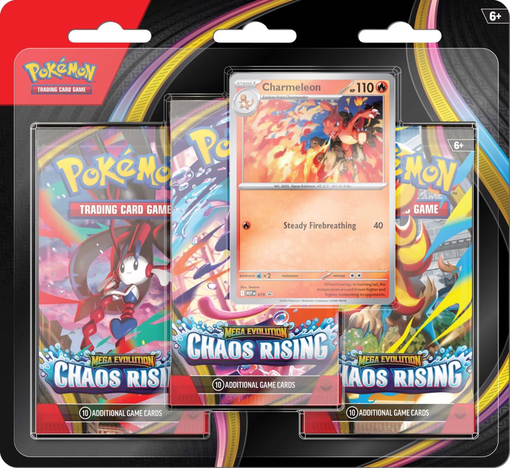 Pokémon TCG: Mega Evolution - Chaos Rising Three Booster Blister