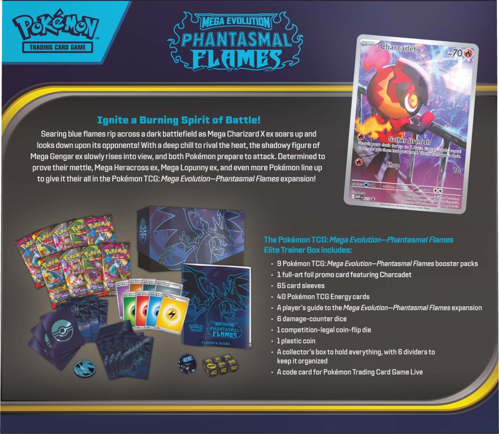 Pokémon TCG: Mega Evolution Phantasmal Flames Elite Trainer Box