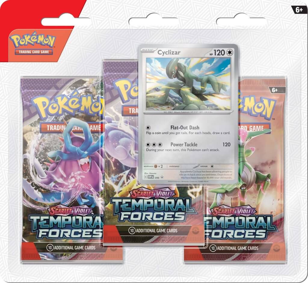 Pokémon TCG: Scarlet & Violet 5 Temporal Forces Three Booster Blister Pack