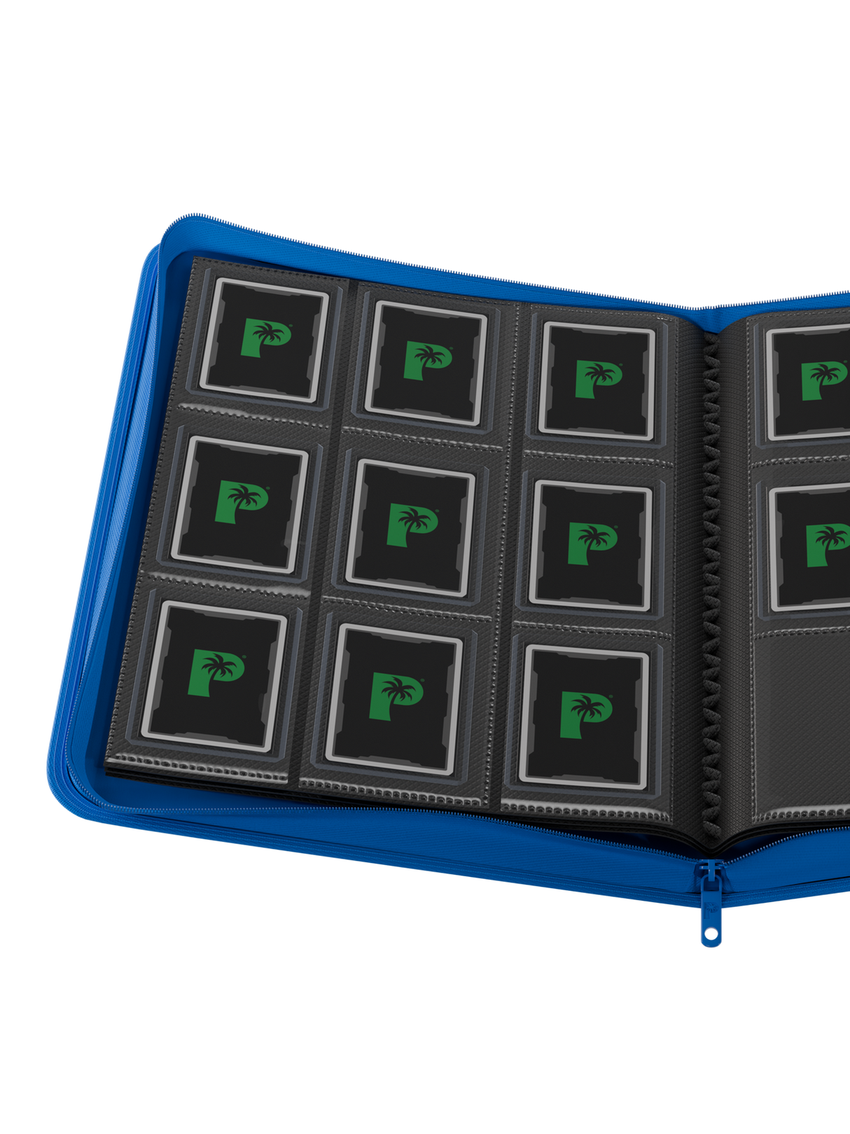 Collector's Series Top Loader Zip Binder - 9 Pocket - Blue