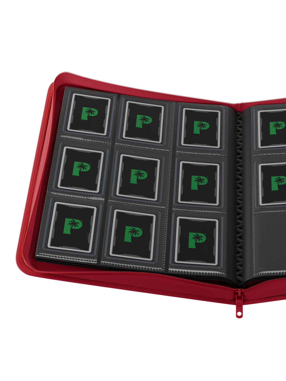 Collector's Series Top Loader Zip Binder - 9 Pocket -Red
