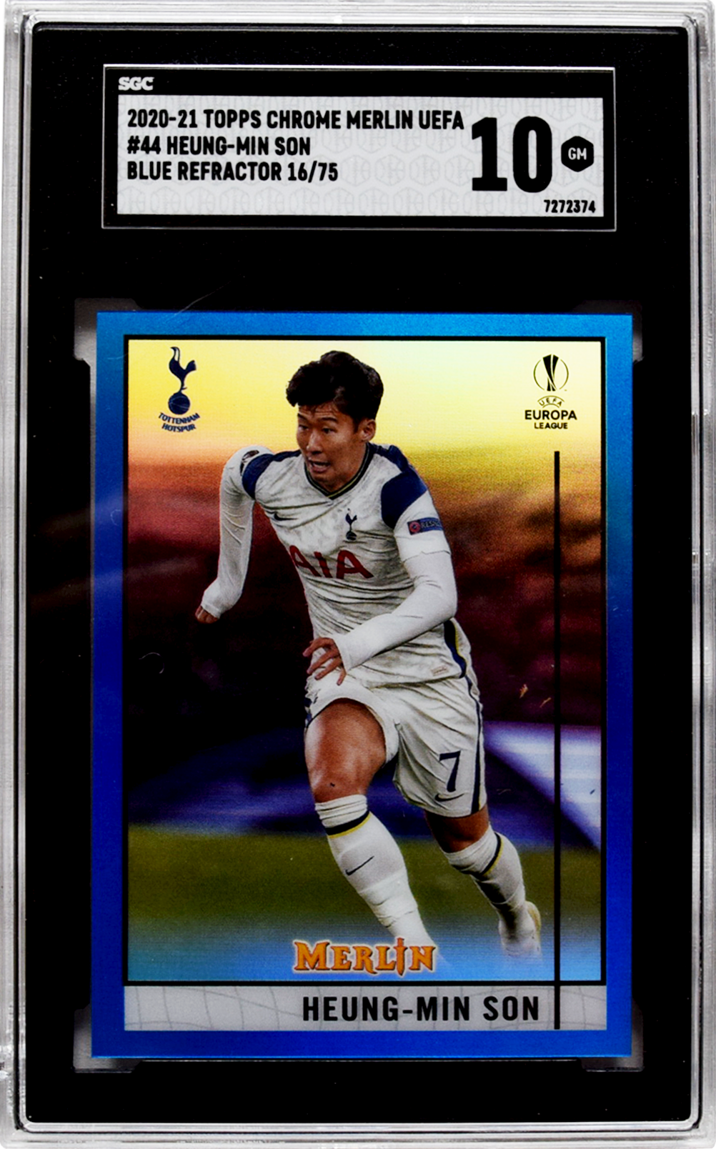 2020-21 Teratas Chrome Merlin | #44 Heung-Min Son SGC 10 GM Permata Pudina