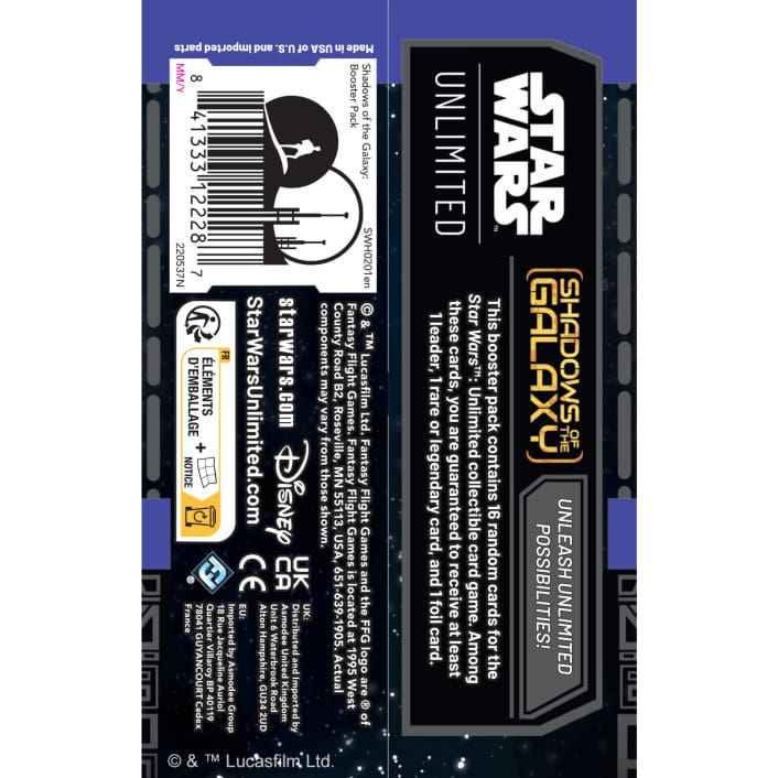 Star Wars Unlimited: Shadows of the Galaxy Booster Pack