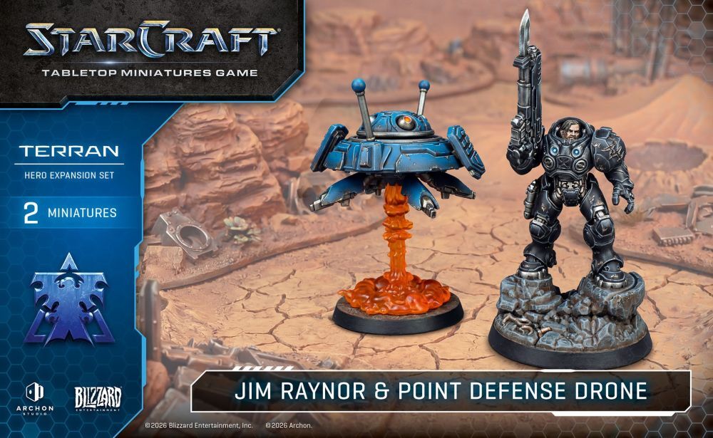 Starcraft Miniatures Game: Terran - Jim Raynor (Raynor's Raiders) - Hero Expansion Set