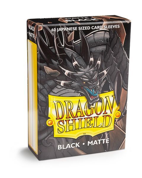 Dragon Shield Japanese Matte Black Sleeves (60 pack)