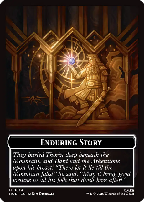 On an Adventure // Enduring Story Double Sided Token [The Hobbit Tokens]