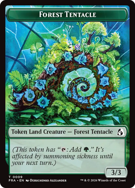 Dragon // Forest Tentacle Double-Sided Token [Reality Fracture Tokens]