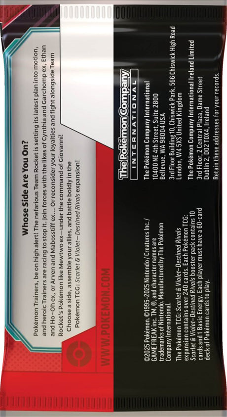 Pokémon TCG: Scarlet & Violet Destined Rivals Booster Pack