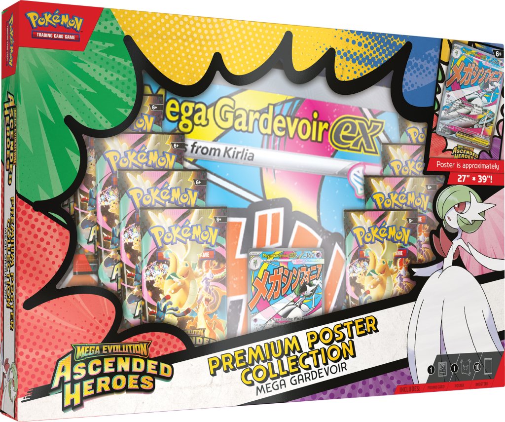 Pokémon TCG: Mega Evolution Premium Poster Collection - Mega Lucario or Mega Gardevoir