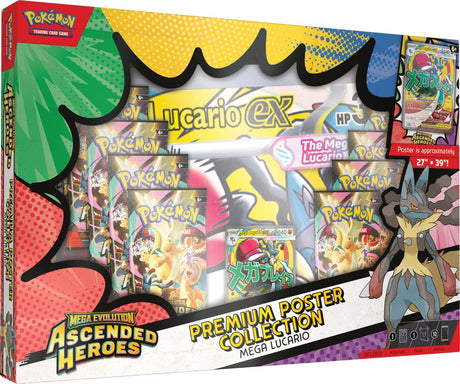 Pokémon TCG: Mega Evolution Premium Poster Collection - Mega Lucario or Mega Gardevoir