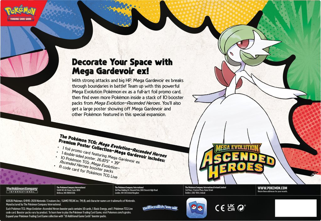 Pokémon TCG: Mega Evolution Premium Poster Collection - Mega Lucario or Mega Gardevoir