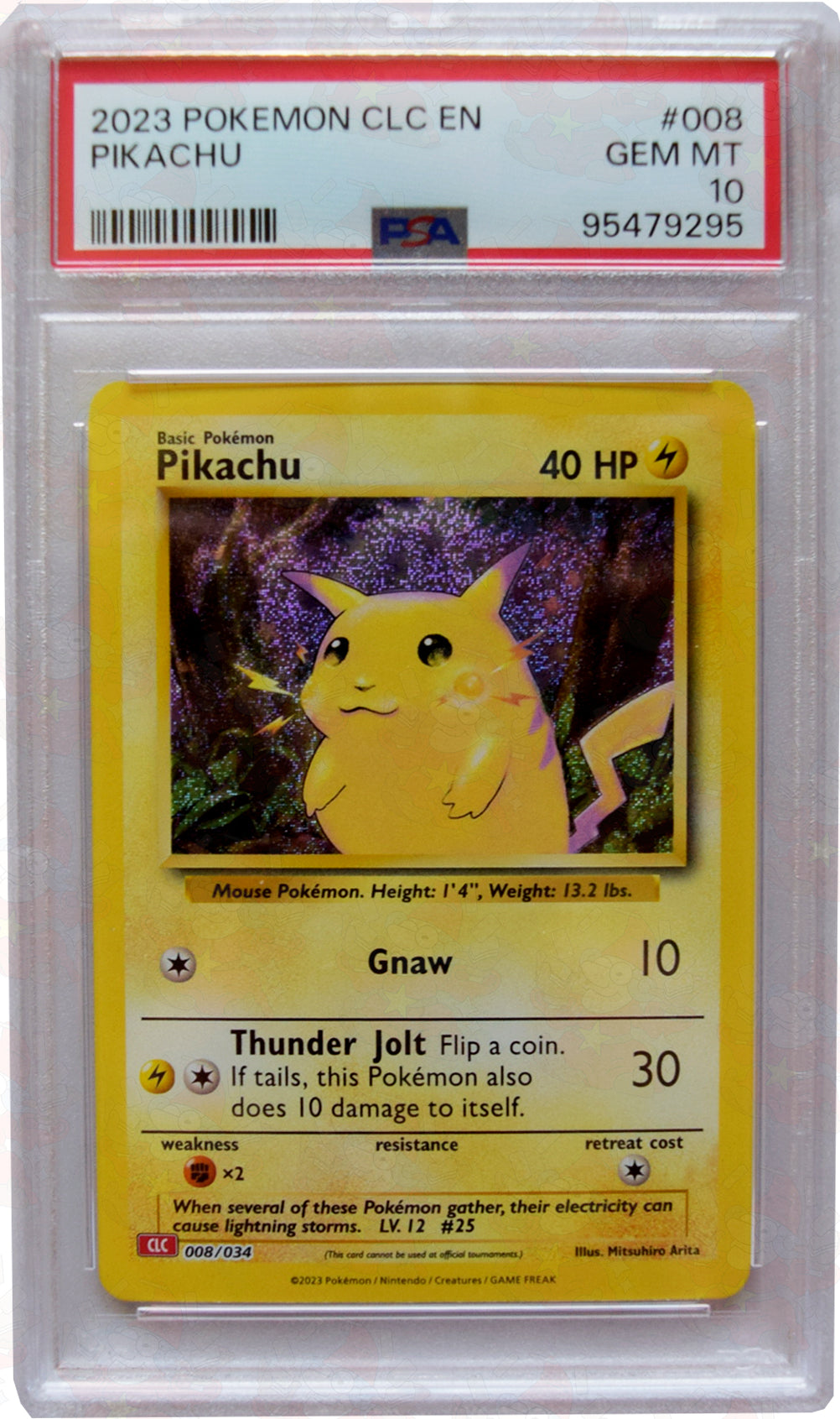 2023 Pokemon CLC EN - Pikachu (#008) - Holo - PSA 10 GEM MT