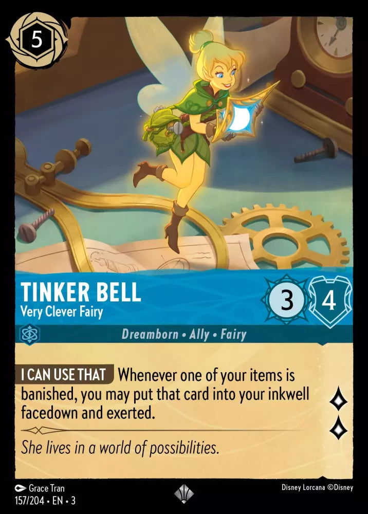 Tinker Bell - Very Clever Fairy (157/204) -  Into the Inklands (Cold Foil)