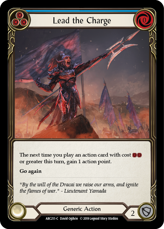 Lead the Charge (Blue) [ARC211-C] (Arcane Rising)  1st Edition Rainbow Foil