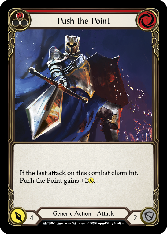 Push the Point (Red) [ARC188-C] (Arcane Rising)  1st Edition Rainbow Foil