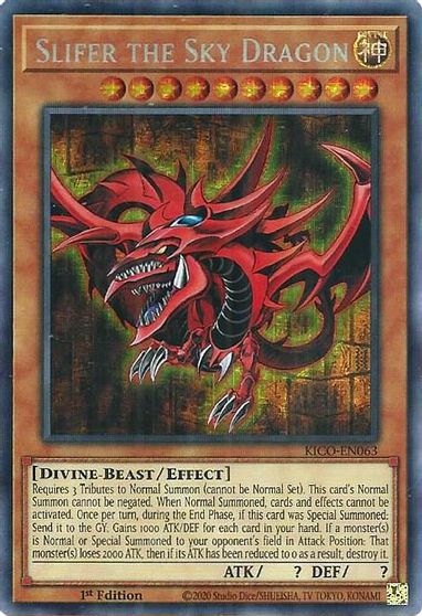 Slifer the Sky Dragon [KICO-EN063] Secret Pharaoh's Rare