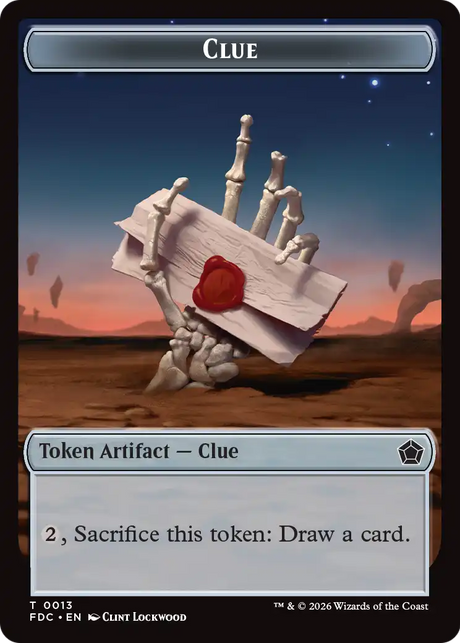 Spirit // Clue Double-Sided Token [Foundations Commander Tokens]