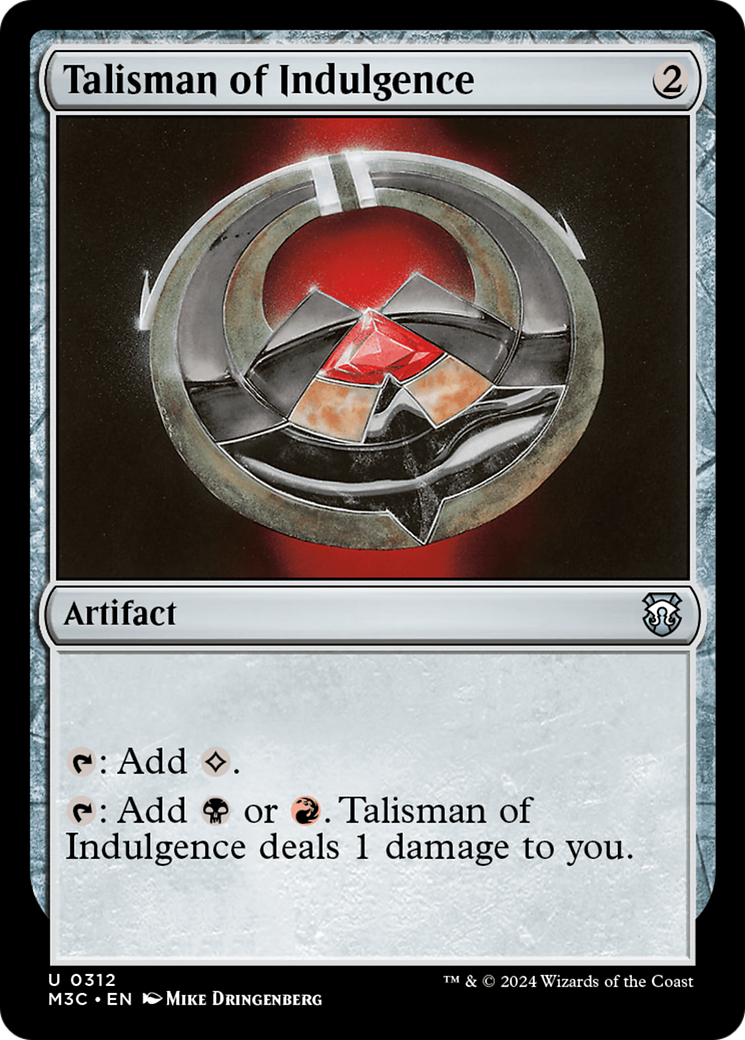 Talisman of Indulgence [Modern Horizons 3 Commander]