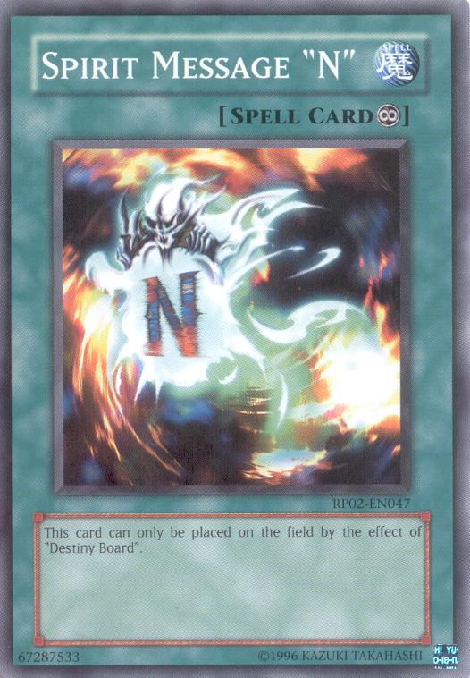 Spirit Message "N" [RP02-EN047] Common