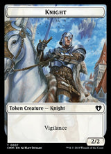 Clue // Knight Double-Sided Token [Commander Masters Tokens]