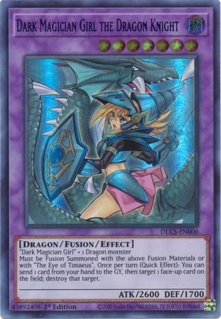 Dark Magician Girl the Dragon Knight (Alternate Art) (Green) [DLCS-EN006] Ultra Rare