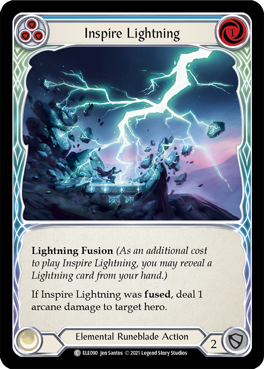 Inspire Lightning (Blue) [ELE090] (Tales of Aria)  1st Edition Rainbow Foil