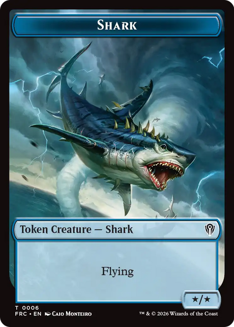 Soldier // Shark Double-Sided Token [Reality Fracture Commander Tokens]