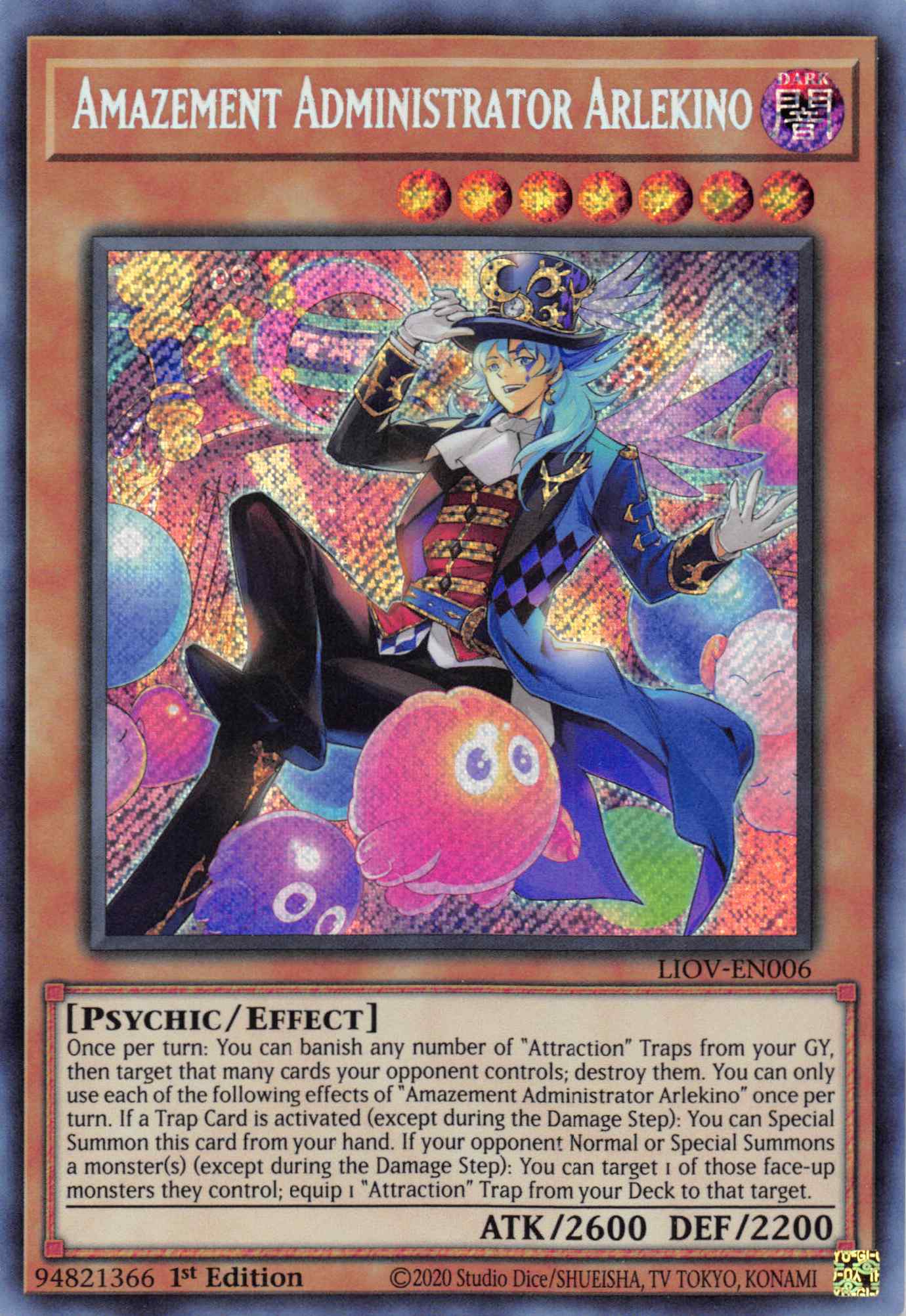 Amazement Administrator Arlekino [LIOV-EN006] Secret Rare