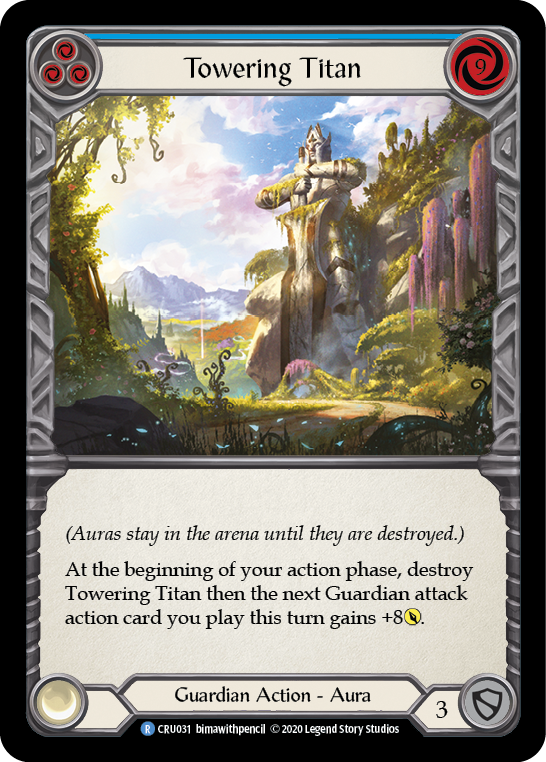 Towering Titan (Blue) [CRU031] (Crucible of War)  1st Edition Rainbow Foil