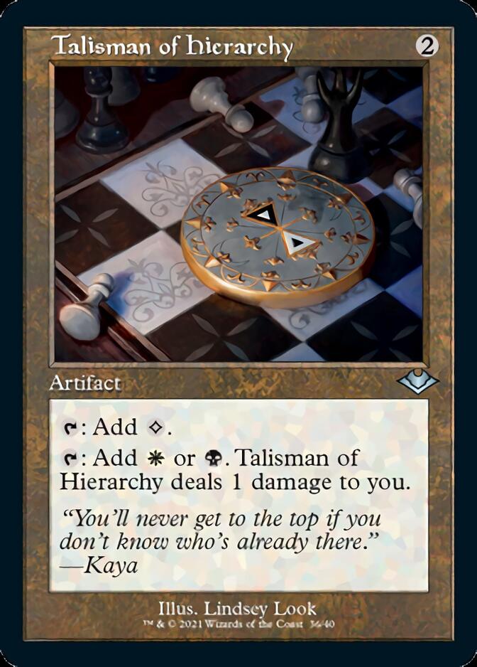 Talisman of Hierarchy (Retro Foil Etched) [Modern Horizons]