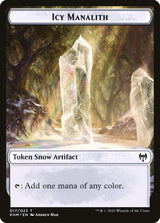 Dwarf Berserker // Icy Manalith Double-Sided Token [Kaldheim Tokens]
