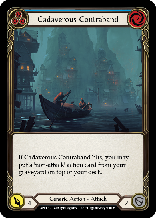 Cadaverous Contraband (Blue) [ARC181-C] (Arcane Rising)  1st Edition Rainbow Foil